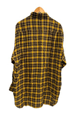 アンダーカバーイズム Undercoverism 切替チェック長袖シャツ 黄 UI1B4401 サイズ4 長袖シャツ イエロー 101MT-4854