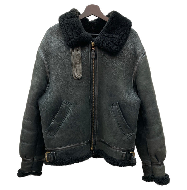 アヴィレックス AVIREX B-3 FLIGHT JACKET フライト ジャケット ムートン ボンバー レザー USA製 アウター 黒 AC-17755  サイズ 38 ジャケット 無地 ブラック 104MT-1000