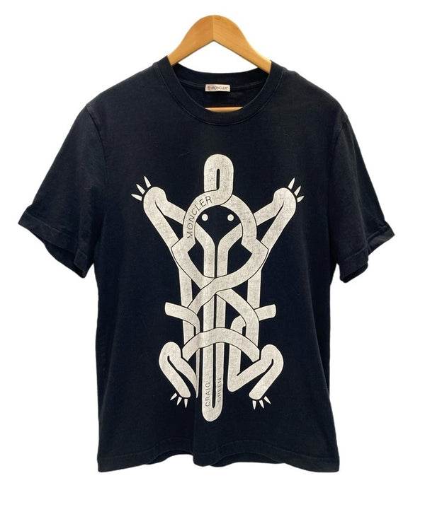 モンクレール MONCLER MAGLIA T-SHIRT CRAIG GREEN プリントTシャツ 黒 トップス 半袖カットソー Tシャツ ブラック Mサイズ 101MT-3004