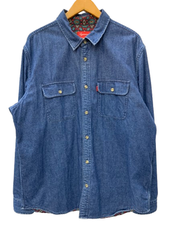 シュプリーム SUPREME flannel lined twill shirt 長袖シャツ ブルー XLサイズ 201MT-2967