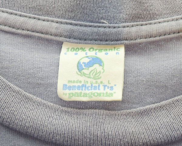 パタゴニア PATAGONIA 90s Made in USA Organic cotton 90's USA製 オーガニックコットン 茄子紺 Tシャツ パープル Lサイズ 103MT-2874