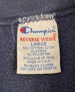 チャンピオン Champion 90s～ ヴィンテージ vintage 刺繍タグ リバースウィーブ REVERSE WEAVE カレッジロゴ USA製 アメリカ製 スウェット ネイビー Lサイズ 101MT-4475
