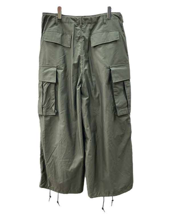 ニードルス Needles H.D.PANTS ヒザデル パンツ カーゴタイプ ジップフライ ドロスト 蝶 ズボン 緑 無地 NS236 カーゴパンツ カーキ Lサイズ 104MB-168