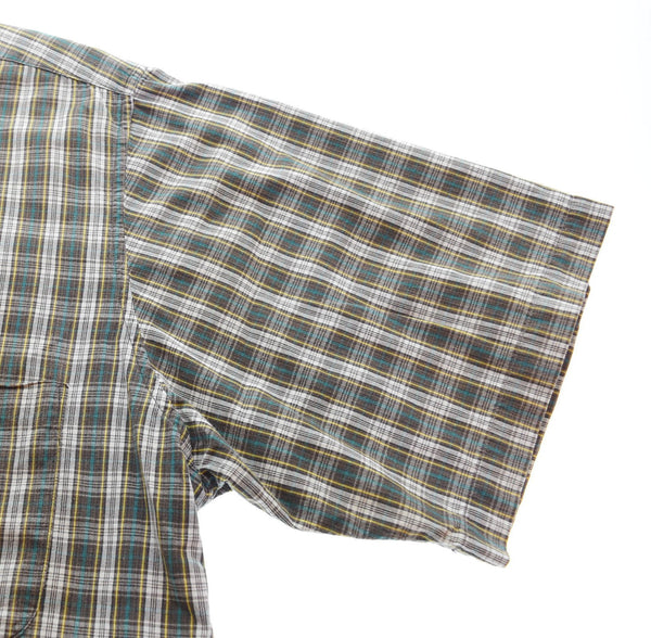 ダブルアールエル RRL 三ツ星 三つ星 90's チェック シャツ  半袖シャツ グリーン Lサイズ 103MT-2830