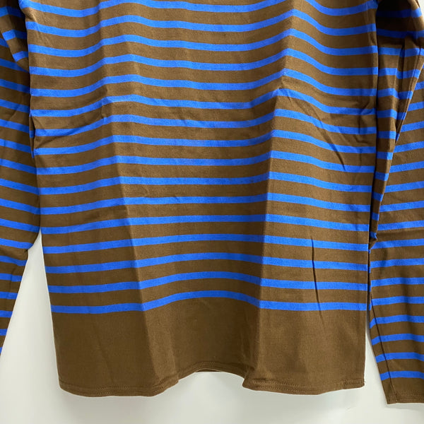 【曜日割引対象外】 キャピタル KAPITAL ボーダー ロンT 長袖カットソー ブラウン Lサイズ 201MT-4127 VB