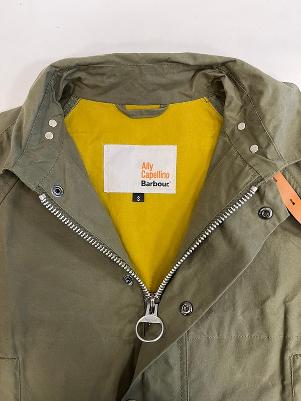 バーブァー Barbour ×Ally Capellino アリー カペリーノ ジップコート 緑 ジャケット カーキ Sサイズ 101MT-5325