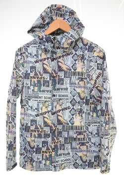 ヒステリックグラマー HYSTERIC GLAMOUR punishment school 総柄フーデッド ナイロンジャケット 0261AB06 ジャケット マルチカラー Sサイズ 103MT-3059