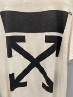 オフホワイト OFF-WHITE MAIN LABEL MIRROR MIRROR ミラー 絵画 プリント 半袖カットソー 白 Tシャツ ホワイト Mサイズ 101MT-3033