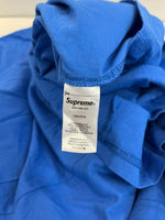 シュプリーム SUPREME 21AW Arabic Logo Washed S/S Tee アラビア ロゴ ウォッシュド Tシャツ ロゴ刺繍 青 Tシャツ ブルー Lサイズ 101MT-5042