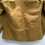 【曜日割引対象外】 カーハート Carhartt 80's ミシガンチョアコート フード付き ダックカバーオール USA製 ジャケット ベージュ 38サイズ 201MT-3737 VB