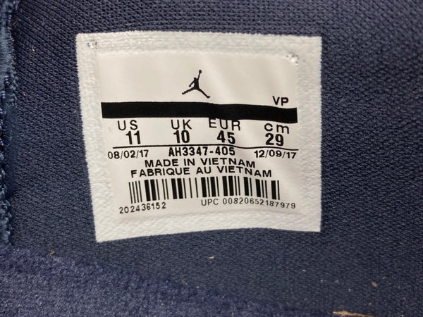 ナイキ NIKE 17年製 AIR JORDAN 32 LOW PF MICHIGAN エア ジョーダン ミシガン AJ32 カレッジ シューズ 黄 紺 AH3347-405 メンズ靴 スニーカー ネイビー 29cm 104S-901