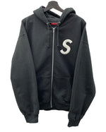 シュプリーム SUPREME 24FW S Logo Zip Up Hooded Sweatshirt Sロゴ ジップアップ フーディ 黒 パーカ ロゴ ブラック XLサイズ 104MT-1731