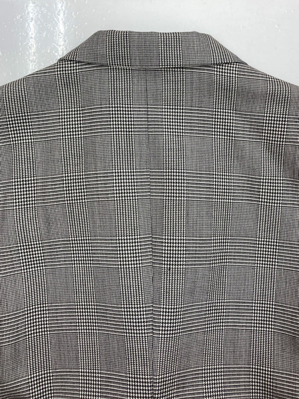 ソウシオオツキ SOSHIOTSUKI 19AW DOUBLE SMOKING SUITS スモーキング テーラード ジャケット アウター 灰 S19AWJKT01 サイズ 44 ジャケット チェック グレー 104MT-1623