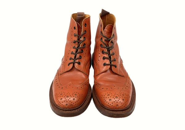 トリッカーズ Trickers COUNTRY BOOTS カントリー ブーツ レースアップ ウィングチップ 茶 2508 メンズ靴 ブーツ カントリー ブラウン サイズ 8 1/2-S 104S-679