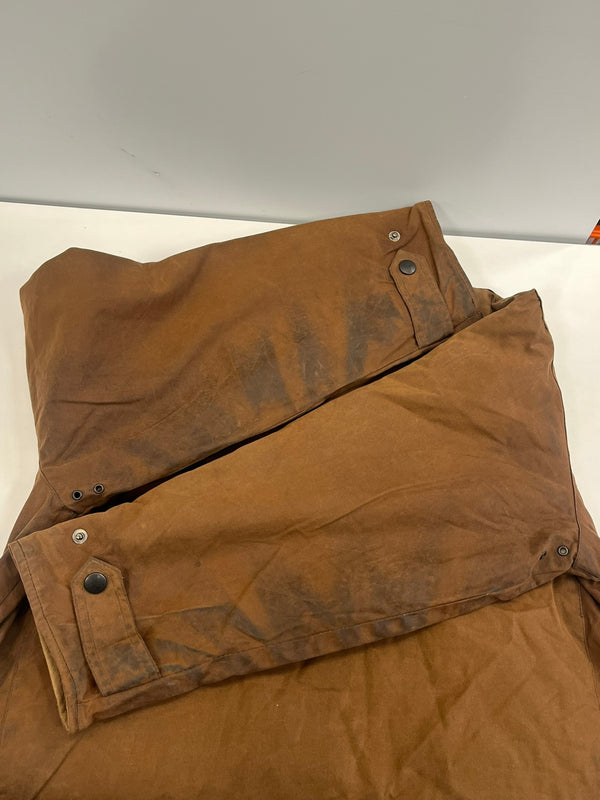 バブアー BARBOUR 90's 90年代 BUCKHOUSE バックハウス ダブルネーム BUSHMAN JACKET ブッシュマンジャケット ワックス コットン オイルドジャケット ハンティング VINTAGE ヴィンテージ ジャケット ブラウン 101MT-5336