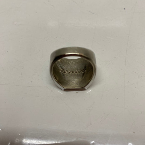 【中古】ハイドアンドシーク HIDE AND SEEK ターコイズリング スクエア 16号 メンズジュエリー・アクセサリー 指輪・リング シルバー 201goods-812