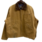 【曜日割引対象外】 カーハート Carhartt 70's デトロイトジャケット ステンシル ジャケット ベージュ 46サイズ 201MT-4874 VB