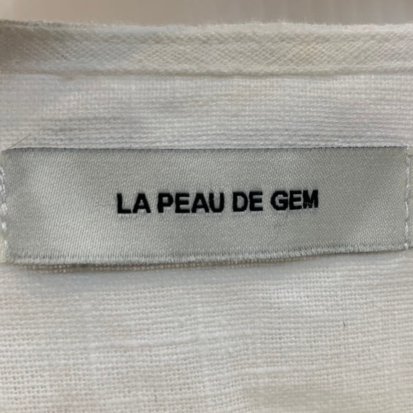 ラポドゥジェム LA PEAU DE GEM リネンジャケット GEM-436 ジャケット ホワイト Fサイズ 201LT-313