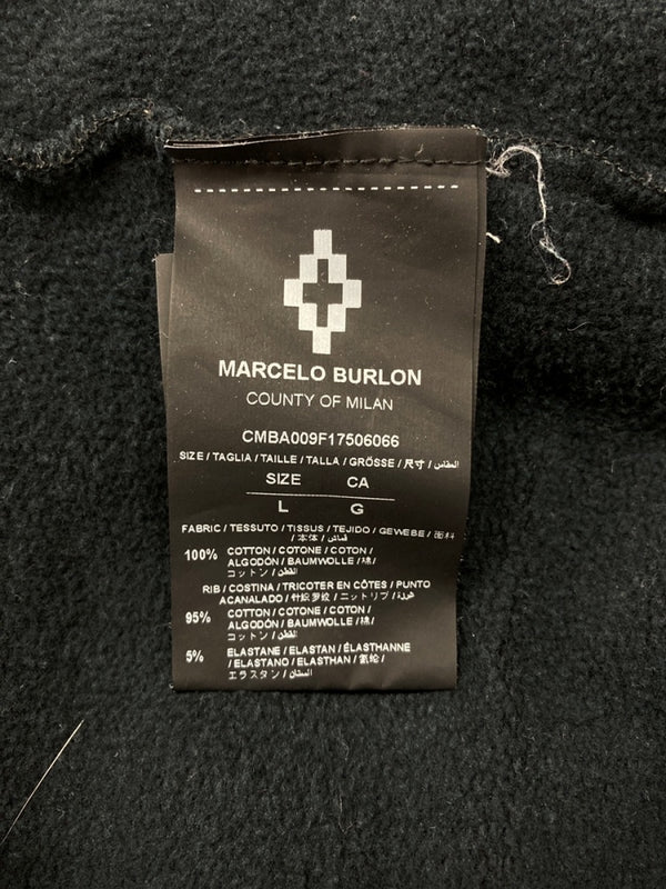 マルセロバーロン MARCELO BURLON NEW RENAISSANCE ニュー ルネッサンス スウェット トレーナー ラオコーン像 紺 黒 スウェット プリント ネイビー Lサイズ 104MT-505