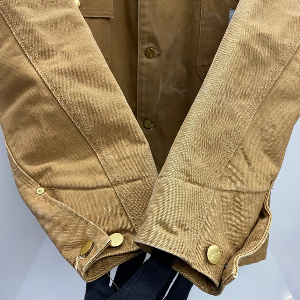 【曜日割引対象外】 カーハート Carhartt 00's ミシガンチョアコート ダック ジャケット ベージュ 34サイズ 201MT-4707 VB