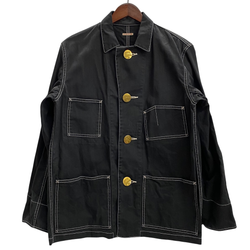 【曜日割引対象外】 キャピタル KAPITAL カバーオール ジャケット ブラック Mサイズ 201MT-4304 VB