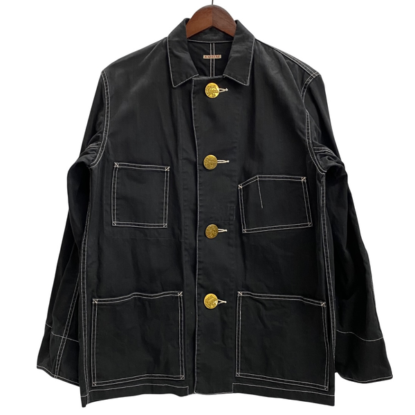 【曜日割引対象外】 キャピタル KAPITAL カバーオール ジャケット ブラック Mサイズ 201MT-4304 VB