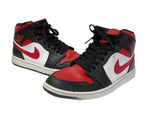 ナイキ NIKE エアジョーダン1 ミッド "ブラック/ ジムレッド/ホワイト Air Jordan 1 Mid "Black/Gym Red/White" 554724-079  メンズ靴 スニーカー レッド 26.5㎝サイズ 201-shoes1038