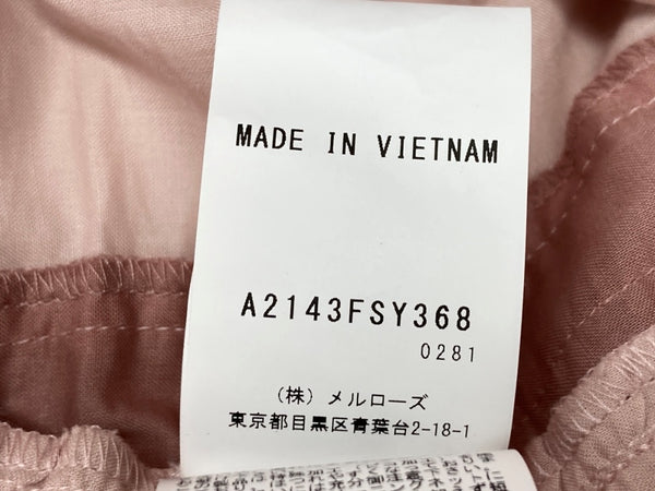 ピンクハウス PINKHOUSE ローズレース使い ロサケンティフォリアモチーフ リボン ミニサテン ピコフリル レース ティアード フロントボタン ROSE コットン 綿 ロリータ ゴスロリ PINK A2143FSY368 スカート 花 104LB-43