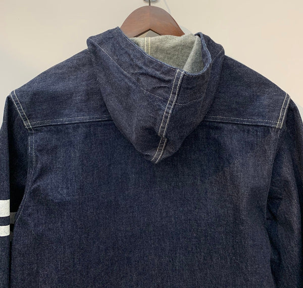 【曜日割引対象外】 桃太郎ジーンズ MOMOTARO JEANS 出陣 8oz デニム ジップアップ パーカー ジャケット ブルー 40サイズ 201MT-3111 VB