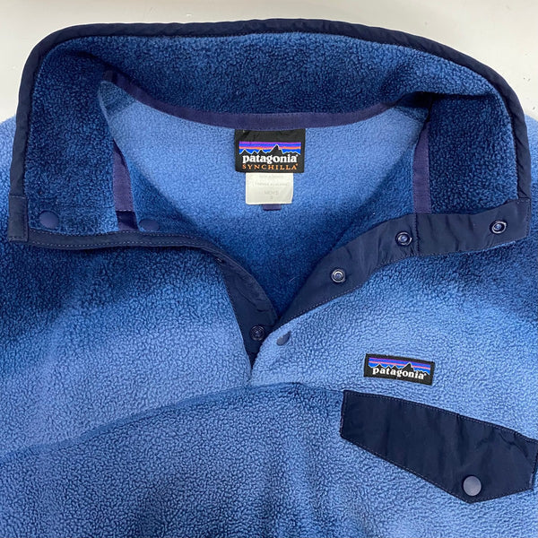 【曜日割引対象外】 パタゴニア PATAGONIA 15年製 シンチラ スナップT フリース プルオーバー ジャケット ブルー Sサイズ 201MT-4633 VB