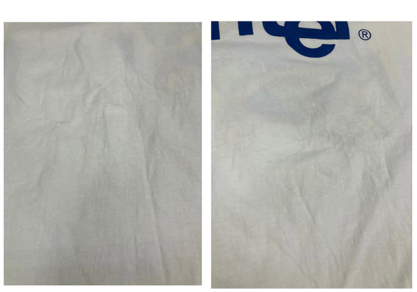 US US古着 90's 90年代 Hanes Intel インテル EARTH DAY アースデイ 企業モノ プロモーション アドバタイジング  MADE IN USA アメリカ製 VINTAGE ヴィンテージ XL Tシャツ ホワイト LLサイズ 101MT-4940