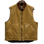 【曜日割引対象外】 カーハート Carhartt ダックベスト ベスト ベージュ Lサイズ 201MT-4447 VB