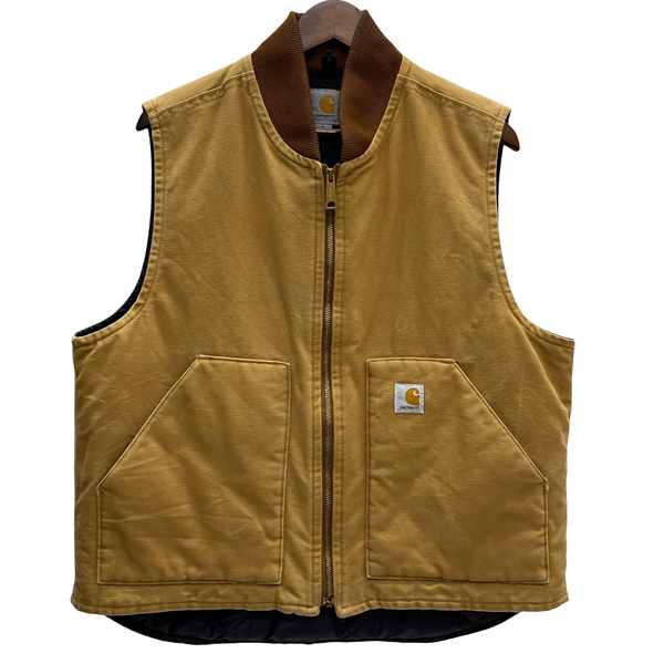 【曜日割引対象外】 カーハート Carhartt ダックベスト ベスト ベージュ Lサイズ 201MT-4447 VB