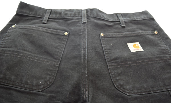 カーハート Carhartt ダブルニー ダックペインター パンツ ワークパンツ 33×34 デニム ブラック 103MB-673