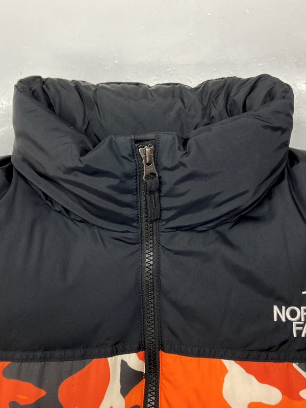 ザノースフェイス THE NORTH FACE NUPTSE JACKET ヌプシ ジャケット ダウン アウター アウトドア 刺繍ロゴ ND91842 ジャケット ロゴ オレンジ Lサイズ 104MT-798