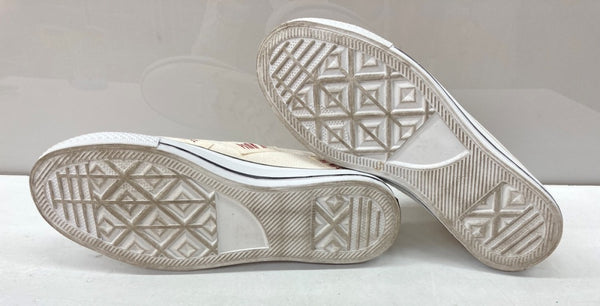 ピンクハウス PINKHOUSE ハイカット ワッペン レトロ ロゴ レースアップ SNEAKERS シューズ  オフホワイト BEIGE A2171PSH417 レディース靴 スニーカー ベージュ Lサイズ 104S-823