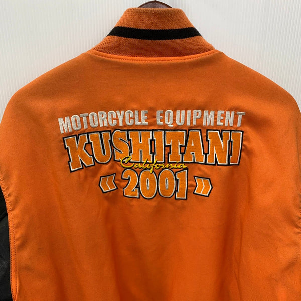 【曜日割引対象外】 クシタニ KUSHITANI ライディングジャケット スタジャン レザー ライダースジャケット ジャケット オレンジ Lサイズ 201MT-4144 VB