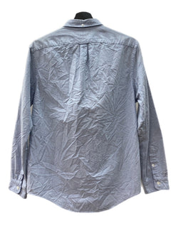 ダブルアールエル RRL BUTTONDOWN OXFORD SHIRT ボタンダウン オックスフォード シャツ 長袖 インパクト21 Ralph Lauren 青 HS-RL-HM-4684 長袖シャツ 無地 ブルー Mサイズ 104MT-2248