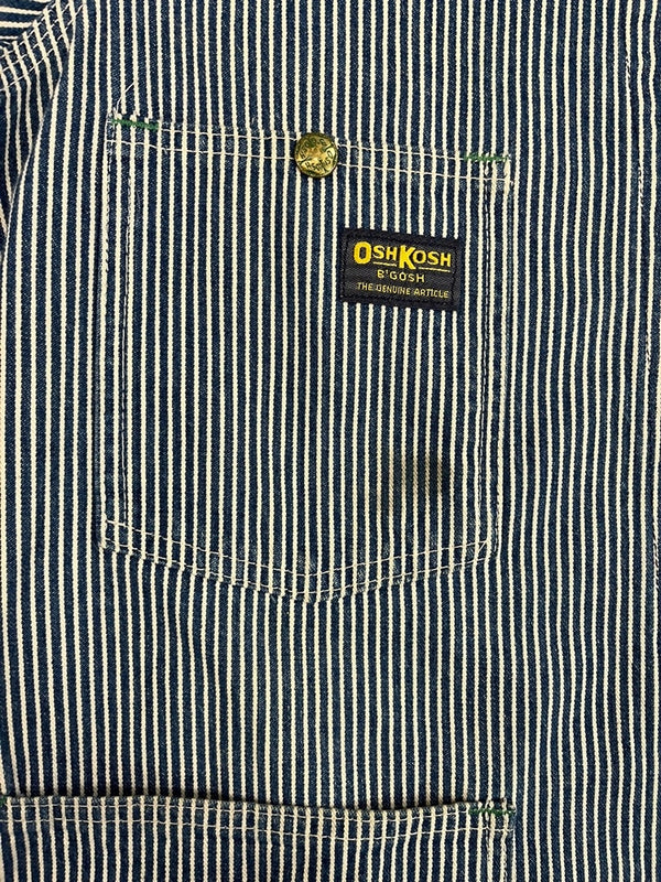 オシュコシュ OSHKOSH ヴィンテージ Vintage 80s～ カバーオール ヒッコリー 42R ジャケット ブルー 101MT-4086