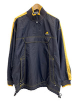 アディダス adidas 90s～ Vintage ヴィンテージ ジップアップ プルオーバー  ジャケット ネイビー Lサイズ 101MT-4577