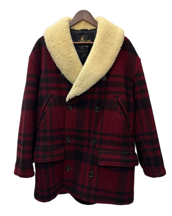 【曜日割引対象外】 ヴィンテージ vintage 80's 80s 80年代 レイクランド Lakeland 襟ボア  ピーコート コート レッド 42サイズ 201MT-3175 VB