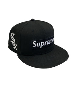 シュプリーム SUPREME ニューエラ NEWERA  MLB Teams ホワイトソックス ボックスロゴ 黒  59FIFTY 60.6cm 7 5/8　 帽子 メンズ帽子 キャップ ブラック 101hat-124