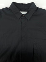 ジャンピエール THE JEAN PIERRE Thomas Mason SIGNATURE 11XL SHIRT シグネチャー シャツ オーバーサイズ ボタン 比翼 長袖 黒 長袖シャツ 無地 ブラック ONE SIZEサイズ 104MT-2324