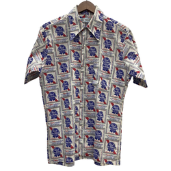 【曜日割引対象外】 ヴィンテージ vintage 70's Pabst Blue Ribbon USA製 半袖シャツ マルチカラー Mサイズ 201MT-3841 VB
