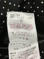 ワコマリア WACKO MARIA SINGLE LEATHER RIDERS JACKET シングル レザー ライダース ジャケット バイカー ドット アウター 黒 ジャケット 無地 ブラック Sサイズ 104MT-916