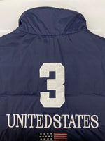 ラルフローレン RalphLauren DOWN JACKET ダウン ジャケット CUSTOM FIT ビックポニー ジップアップ 刺繍 アウター 紺 ジャケット ロゴ ネイビー Mサイズ 104MT-2142