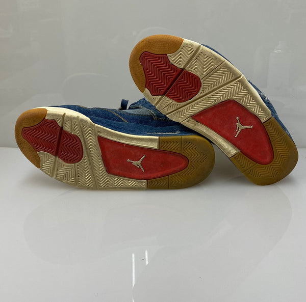 ナイキ NIKE リーバイス エアジョーダン4 "DENIM" NIKE × LEVI’S AIR JORDAN 4 "DENIM" AO2571-401 メンズ靴 スニーカー ロゴ ブルー 26.5cm 201-shoes797