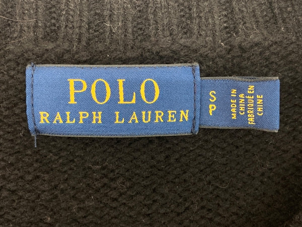 ラルフローレン RalphLauren ポロ POLO 現行タグ Polo Bear ポロベア タキシード Knit ニット ウール カシミヤ混 キャメル混 スパンコール 刺繍 BLACK 黒 211763874001 セーター ロゴ ブラック Sサイズ 104LT-197