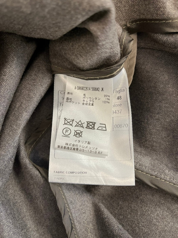 タリアトーレ TAGLIATORE DAKAR ダカール ストレッチウール 2つボタン ジャケット A-DAKAR22K14 550042 48 ジャケット グレー 101MT-4293