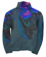 イッセイミヤケ ISSEY MIYAKE ミー me グラデーション シアー トップス ボックスプリーツ BOX PLEATS ポリエステル フィリピン製 グリーン系 MULTI COLOR MI01FJ241 長袖カットソー マルチカラー 104LT-237